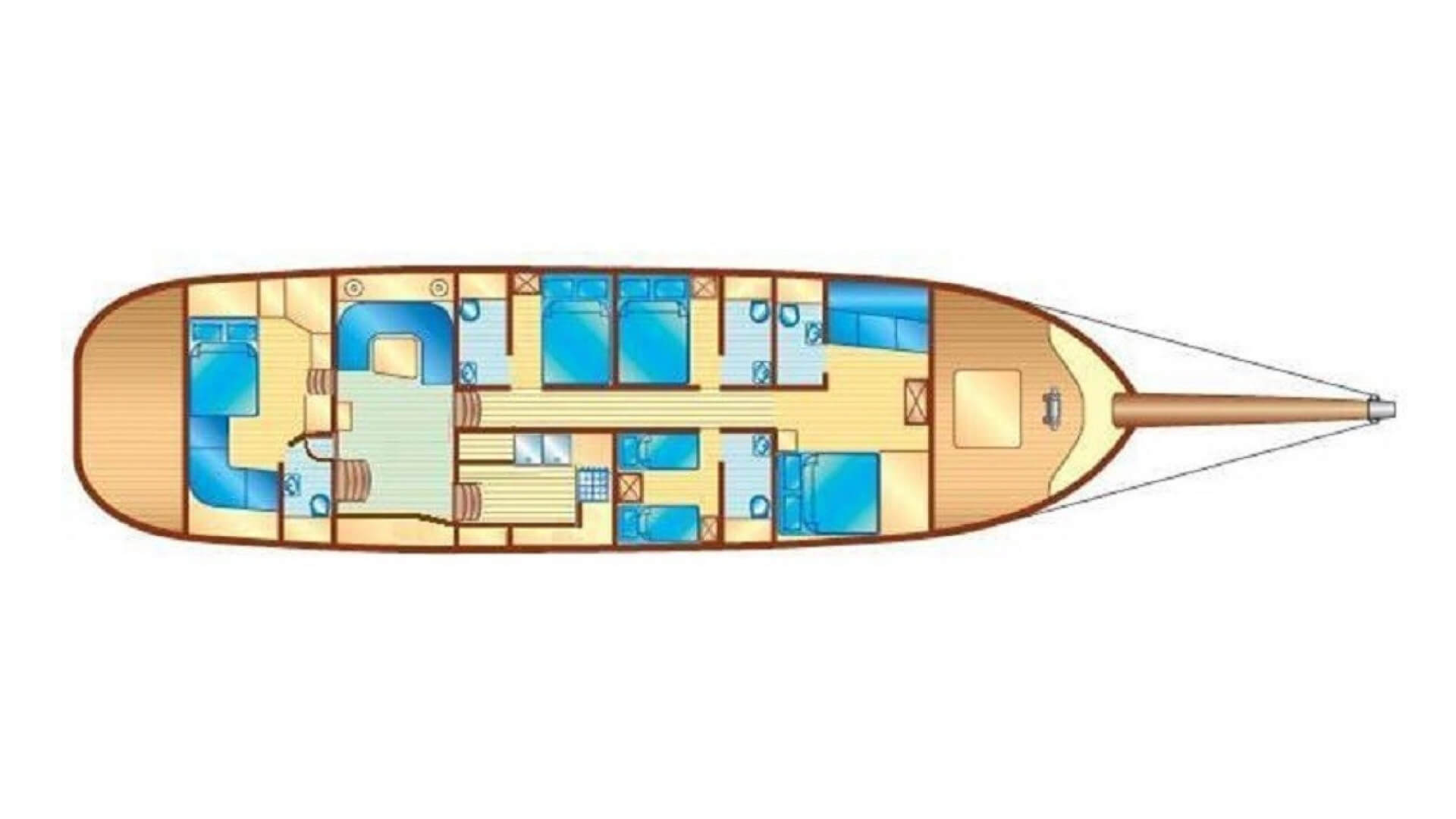 Bodrum Delux Gulet ile Mavi Tur 5 Kabin 25 Metre